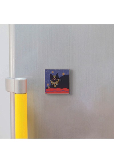 Kedi Baskılı Taş Magnet 5x5