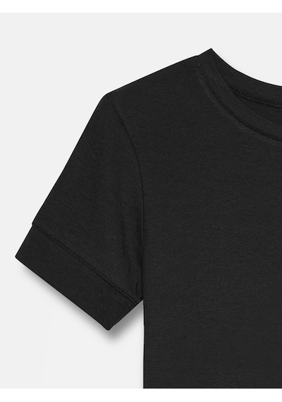 Dilvin 32637 Bisiklet Yaka T-shirt-siyah