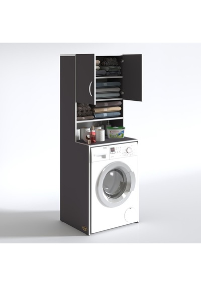 Kenzlife Çamaşır Makinesi Dolabı Hayzum Gri 180*066*55 Banyo Kiler Çift Kapaklı Arkalıklı Çok Renkli Kenzlife Çamaşır Makinesi Dolabı Hayzum Gri 180*066*55 Banyo Kiler Çift Kapaklı Arkalıklı Çok Renkli