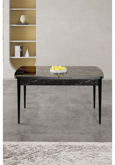 Canisa Gale Serisi 80x132 Açılabilir Lak Panel Siyah Mermer Desen Mutfak Masa Takımı 4 Antrasit Sandalye Masa Siyah Mermer Desen Sandalyeler Antrasit Canisa Gale Serisi 80x132 Açılabilir Lak Panel Siyah Mermer Desen Mutfak Masa Takımı 4 Antrasit Sandalye Masa Siyah Mermer Desen Sandalyeler Antrasit