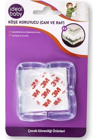 Çocuk Emniyet 4 Lü Köşe Koruyucu Bebek Köşe Kilidi Masa Köşe Şeffaf