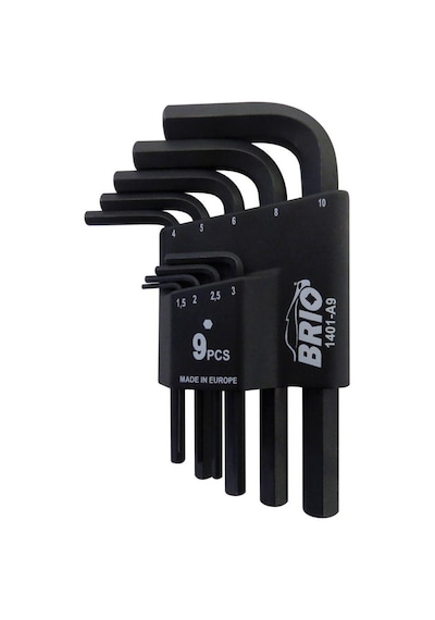Brio Allen Anahtar Seti Kısa 9 Parça 1 5-10 Mm