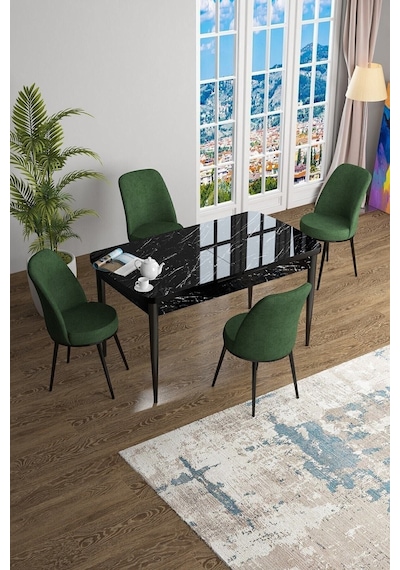 Canisa Concept Han Serisi 70x114 Açılabilir Mdf Mutfak Masası Takımı Siyah Mermer Desen Masa 4 Haki Yeşil Sandalye Masa Siyah Mermer Sandalyeler Haki Canisa Concept Han Serisi 70x114 Açılabilir Mdf Mutfak Masası Takımı Siyah Mermer Desen Masa 4 Haki Yeşil Sandalye Masa Siyah Mermer Sandalyeler Haki