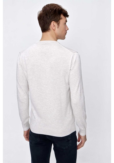 Morven Basic Dinamik Fit Rahat Kesim Bisiklet Yaka Triko Kazak 99kc017005653 Bej