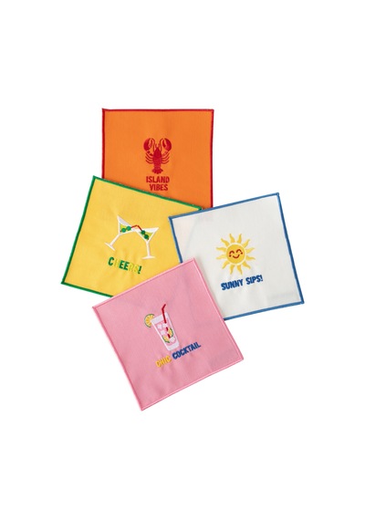 Summer Nakışlı 4'lü Kokteyl Peçete 15x15 13199156