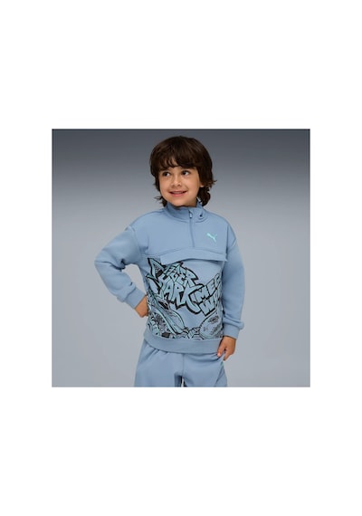 Puma X Hot Wheels Monster Trucks Pullover Çocuk Sweatshirt Mavi Mavi