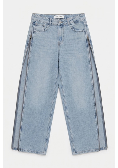 Kadın Kot Rengi 4s6-3 Low Rise Barrel Fit Özel Tasarım Denim Jean