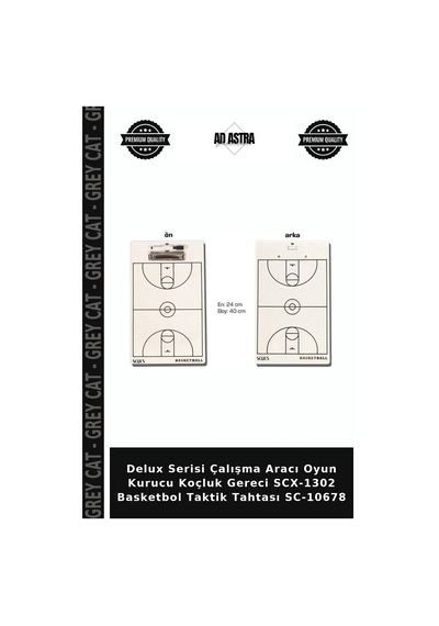 Delux Serisi Çalışma Aracı Oyun Kurucu Koçluk Gereci Scx-1302 Basketbol Taktik Tahtası Sc-10678 Çok Renkli
