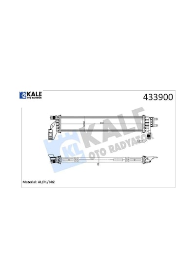 Yardımcı Su Radyatörü Express 21 Sandero Iı 12 Logan Mcv Iı 13 Dokker 18 21 Lodgy 18 Duster Iı 18 1. Kale Radyatör