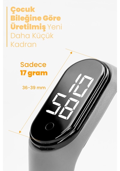 Araba Figürlü Dijital Led Takvimli Çocuk Kol Saati Dokunmatik Tuşlu Su Geçirmez Siyah-araba