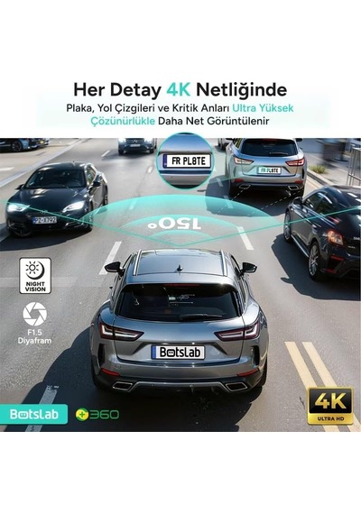 Hk40 Plus Araç İçi Kamera 4k, Dahili Gps, 5.8ghz Wi-fi