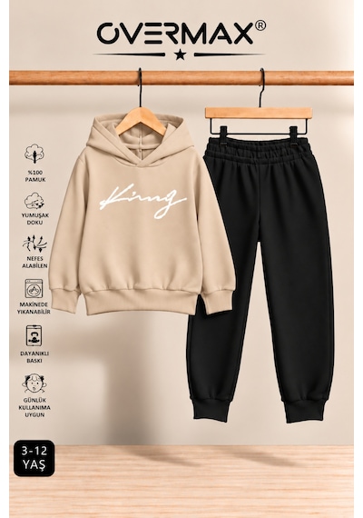 Overmax Italik King Baskılı Kapüşonlu Sweatshirt Eşofman Takımı 3-12 Yaş Bej Üst-siyah Alt - 923241758 Bej Üst-siyah Alt Overmax Italik King Baskılı Kapüşonlu Sweatshirt Eşofman Takımı 3-12 Yaş Bej Üst-siyah Alt - 923241758 Bej Üst-siyah Alt
