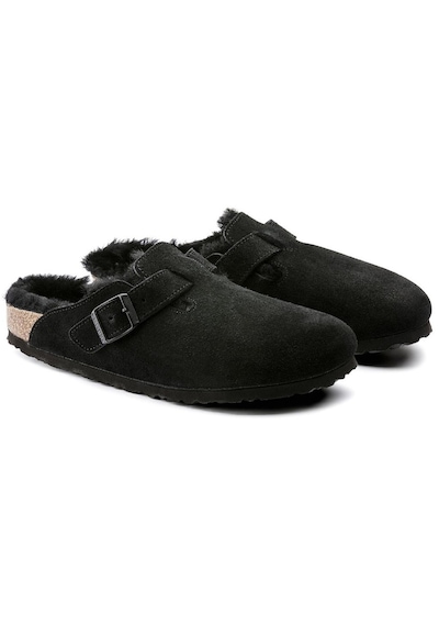 Birkenstock Boston Fell Vl Laf Kadın Ev Terlik Siyah 259883 Siyah