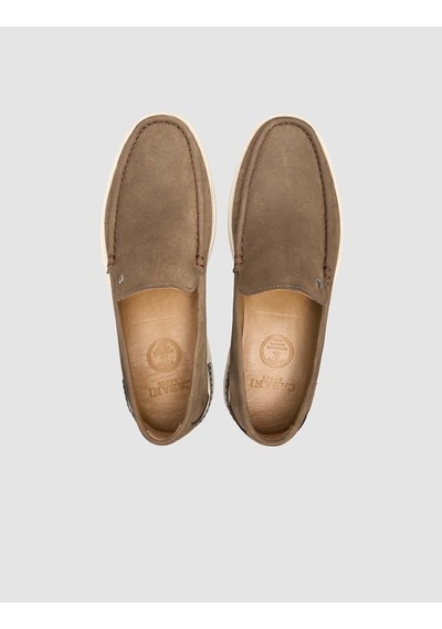 Cabani Hakiki Deri Haki Erkek Günlük Loafer Haki