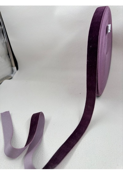 2 Cm Düz Kadife-5 Metre-mor