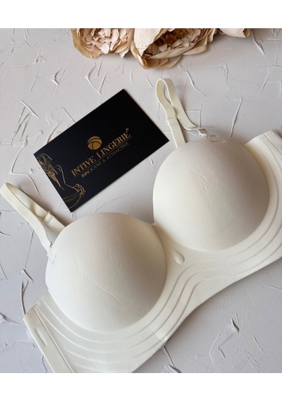Lady Baby Straplez Kesim Destekli Dikişsiz Balensiz Toparlayıcılı Ekru