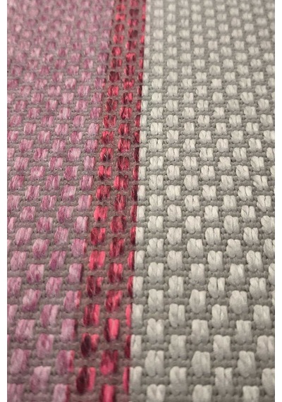 Natura Sisal Hasır Görünümlü Çift Bordürlü Oval Halı Ntr33 Pembe