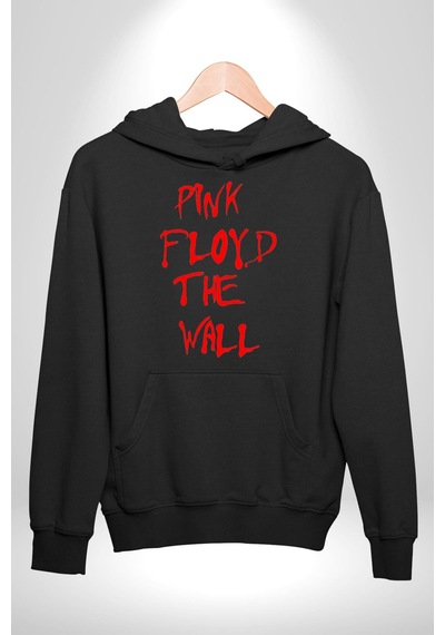 Pink Floyd The Wall Kadın Erkek Siyah Kapüşonlu Sweatshirt Hoodie Siyah