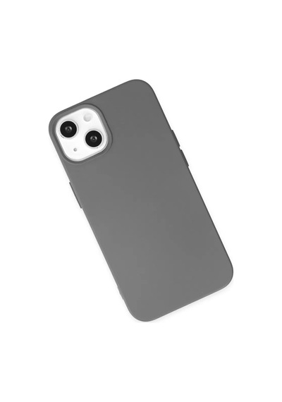 Apple iPhone Uyumlu  Uyumlu 14 Kılıf Nano İçi Kadife Silikon - Gri