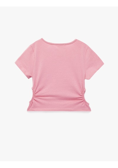 Koton Bisiklet Yaka Slim Fit Kalpli Taşlı Büzgü Detaylı Pamuklu Kısa Kollu Crop Bluz Pembe 6skg60007ak Gül Koton Bisiklet Yaka Slim Fit Kalpli Taşlı Büzgü Detaylı Pamuklu Kısa Kollu Crop Bluz Pembe 6skg60007ak Gül