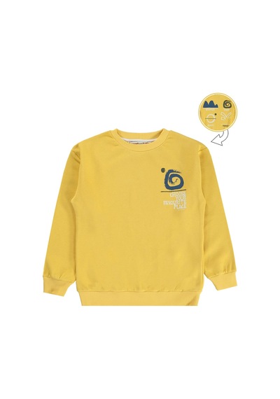 Silversun Kids Silversun Ocean Baskılı 8-13 Yaş Sweatshirt - Sarı