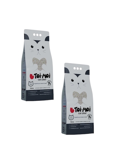Toi Moi Natura Cream Aktif Karbon Sodyum Bentonit Kedi Kumu 2 x 10 KG