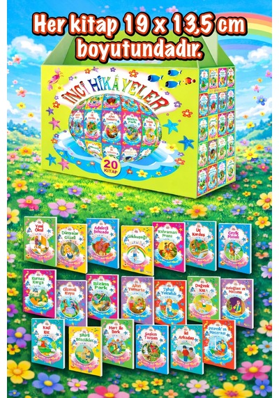 İnci Çocuk Hikayeleri - Resimli 20 Kitap - Setli Kutu - Değerlendirme Kitapçıklı