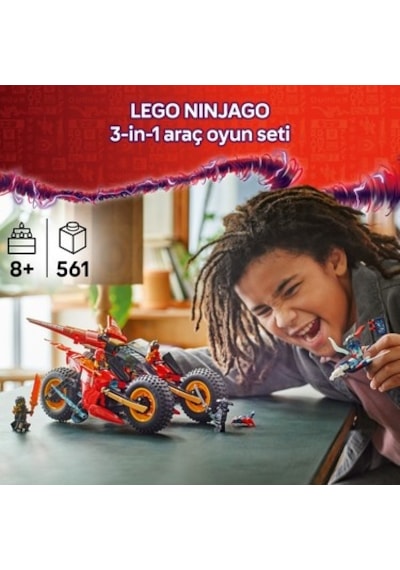 Lego Ninjago Temalı Savaş Aracı, 3'ü 1 Arada Set - 8 Yaş Üzeri