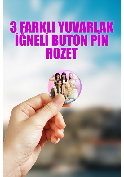 İ-dle Kpop Çanta Süsü Rozet İğneli Buton Rozet Seti 3 Adet Üçlü