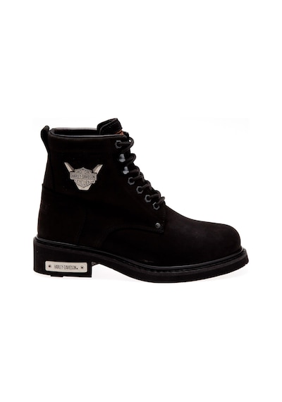 Harley Davidson Gibson Black Nubuk Erkek Bot Siyah