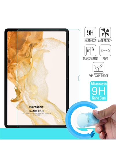 Microsonic Samsung Galaxy Uyumlu Tab S10 Plus X820 Nano Glass Cam Ekran Koruyucu