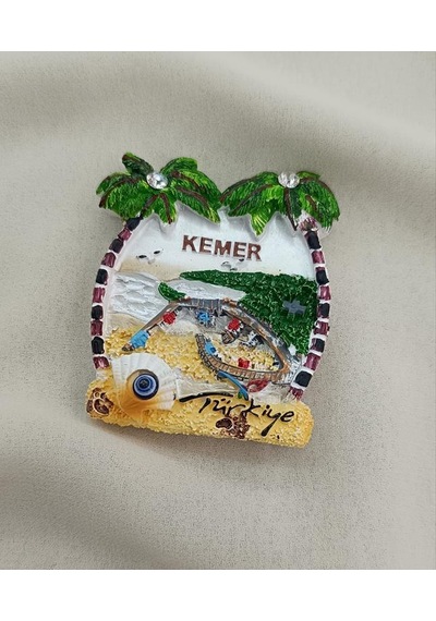 Magnet Martı Deniz Palmiye Nazar Göz Boncuk Taşlı Mıknatıslı Buzdolabı Süsü