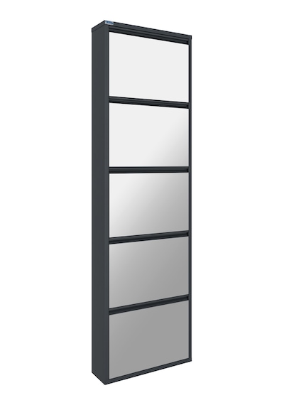 Ceha 5'li Metal Ayakkabılık - Antrasit/Aynalı K.AYK-5/A/P7024 Ceha 5'li Metal Ayakkabılık - Antrasit/Aynalı K.AYK-5/A/P7024