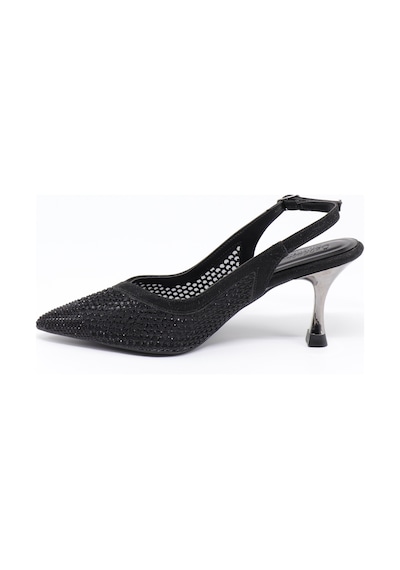 Nesilshoes Nesil Shoes Özma 227 Siyah Topuklu A. Açık Kadın Ayakkabı