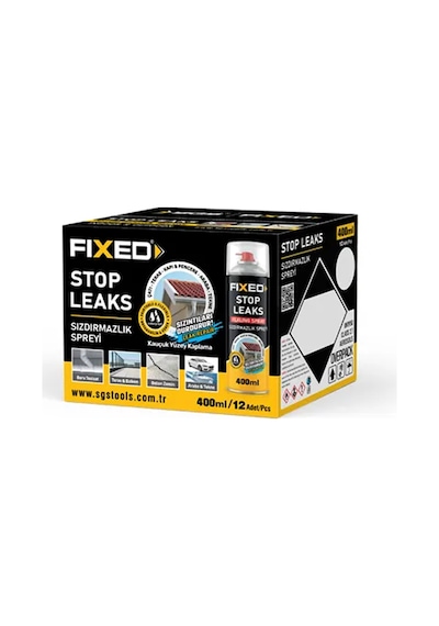 Fixed Stop Leaks Kauçuk Yüzey Kaplama Sızdırmazlık Spreyi 400 Ml
