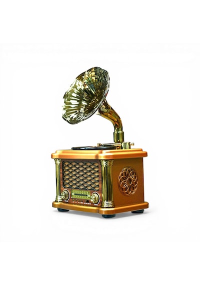 Rt-586a Gramafon Nostalji Radyo,trend Tasarım Bluetooth Nostaljik Radyo Büyük Boy