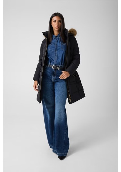Guess Kapüşonlu Kadın Mont-w6bl57w4196 siyah