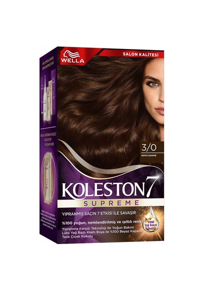 4 Adet Koleston Supreme Saç Boyası 3/0 Koyu Kahve 135 Ml