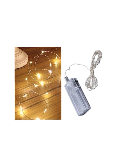 Dekoratif Pilli Peri Led Işık - 2 Adet Sarı