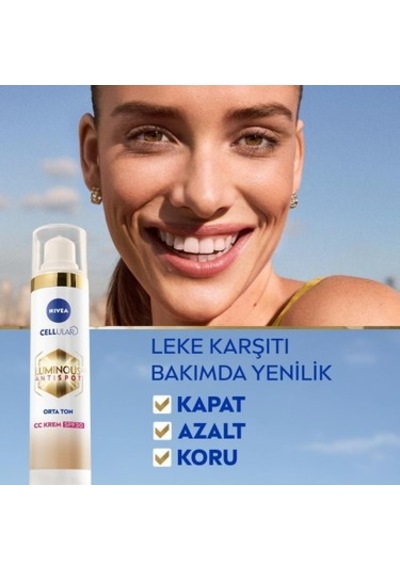 Koyu Leke Karşıtı Cc Yüz Kremi 40ml, Güneş Koruyucu İle 00