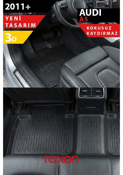 Audi A5 2011+ 3d Havuzlu Paspas Tam Uyumlu Su Geçirmez, Kaymaz