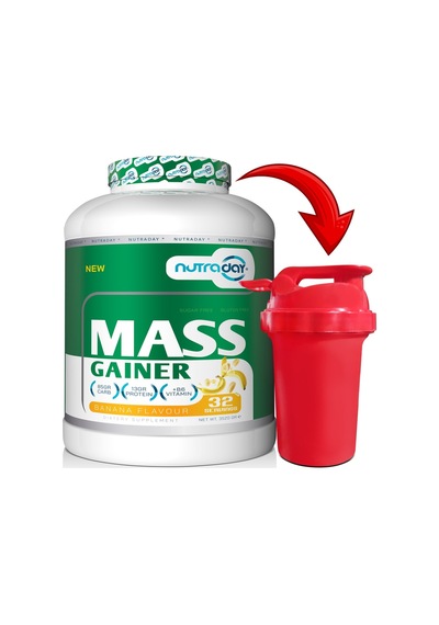 Karbonhidrat Tozu Mass Gainer 3520 Gram Muz Aromalı Hacim Kütle Kas Gainermass Shaker Hediyeli
