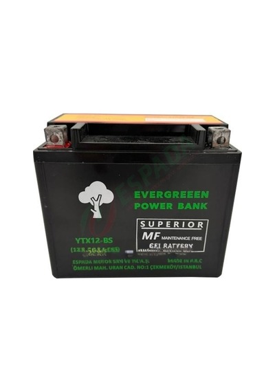 Evergreen Ytx12-sla Kuru Akü 12v10ah Honda Foresıght 250 Pıaggıo X7 X8 X-evo 250 Hyosung Gt250-r Daelım S3