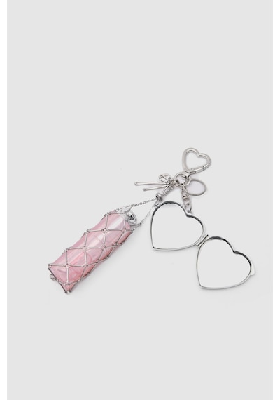 Shule Bags Lipstick Gloss Kalpli Charm Gümüş