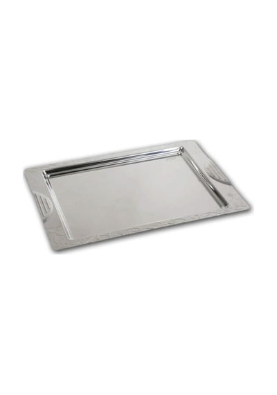 Paslanmaz Çelik Çay Ve Servis Tepsisi 42x30cm Desenli Tepsi Yaşam Boyu Garantili Ultra Lüks Rostfrei Çok Renkli