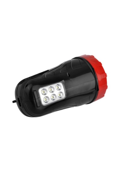 Silver Toss St-6665a 15 Ledli Şarjlı Işıldaklı Led El Feneri Kırmızı - Siyah