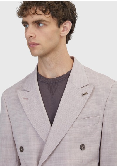 Ramsey Pembe Relaxed Fit Yün Karışımlı Ceket