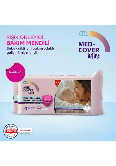 Med-cover Baby Pişik Önleyici Bakım Mendili 50'li x 3 Avantaj Paketi