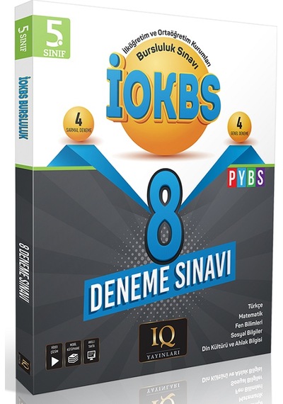 Iq Yayınları 5. Sınıf İokbs Bursluluk 8 Deneme Çözümlü Iq Yayınları