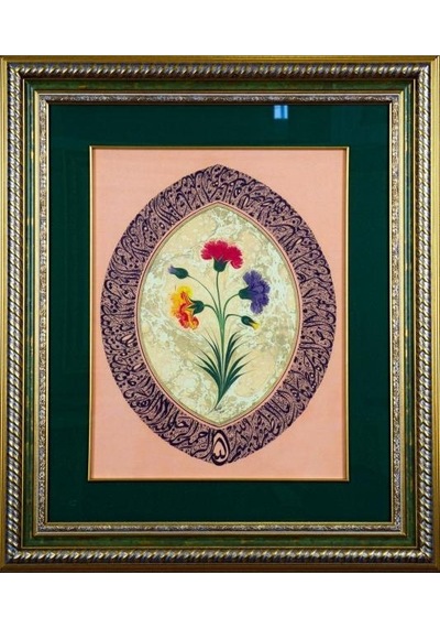 İslami Tablo 54x68 Cm Canvas Basım Hat Sanatı Dekoratif Çerçeveli ''ayetel Kürsi Divani ''